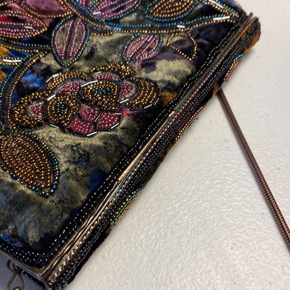 Beaded Velvet Clutch Purse - Picture 7 of 9